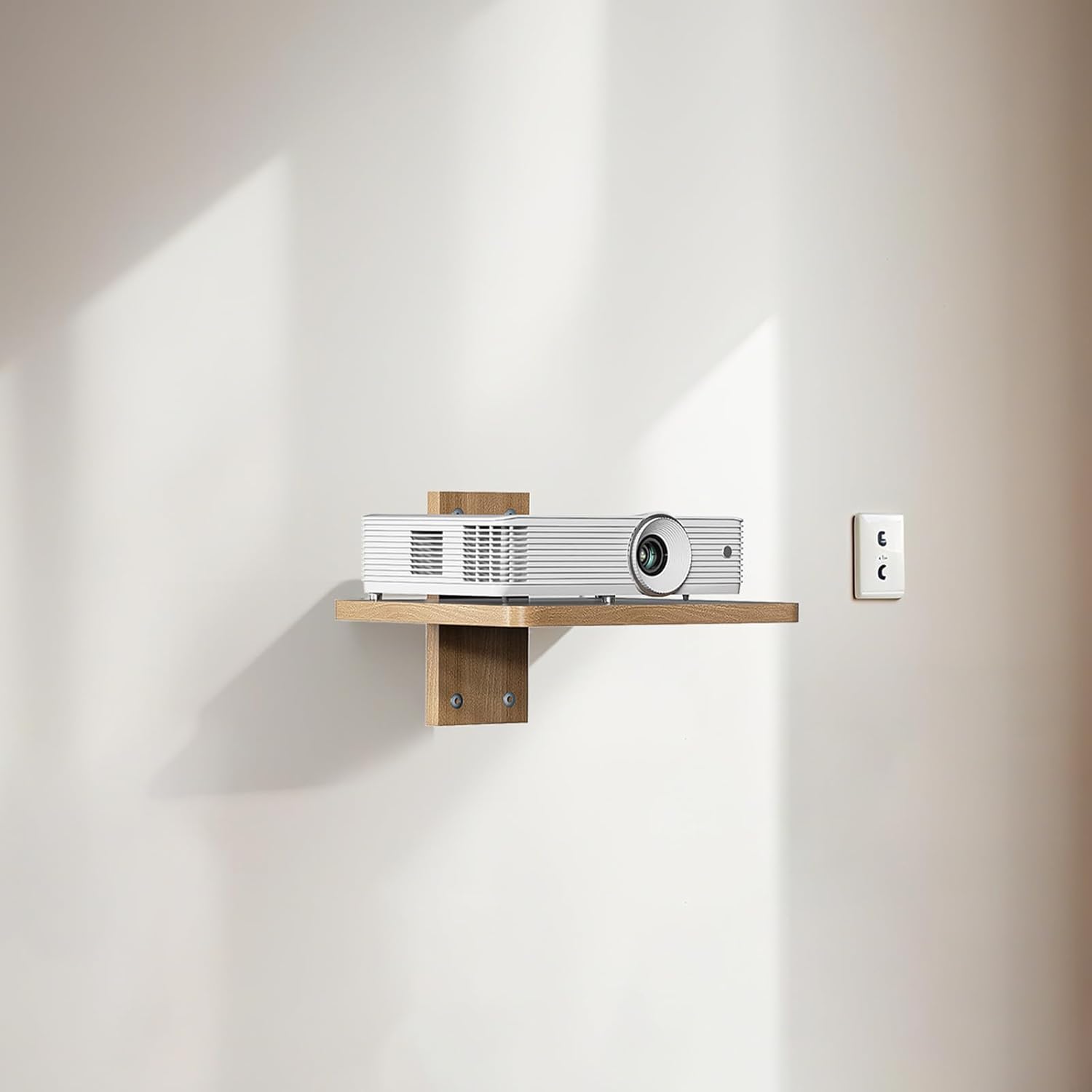 WALI Floating TV Shelf Wood 22lbs Heavy Duty Mount