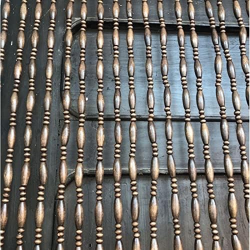 Hanging Wooden Beaded Door Curtains Customizable 65 Strands