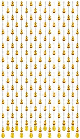 Beaded Door Curtains with Crystals - 20 Strands 4 Colors