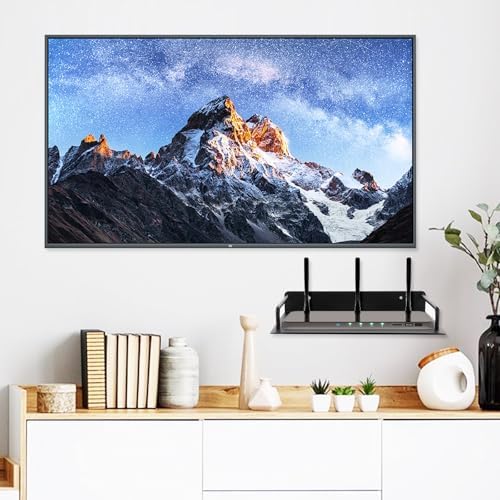 2 PCS Black Metal Projector Wall Shelf for Electronics Storage