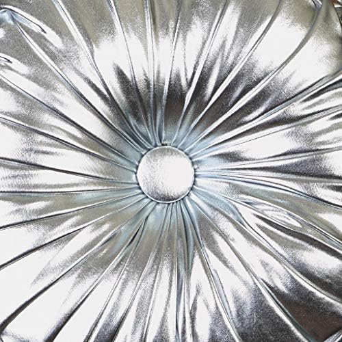 DleDan Soft Shiny Silver Decorative Throw Pillow