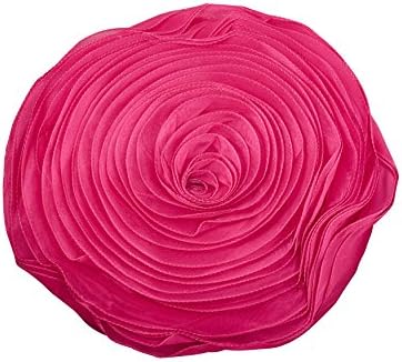 Saro Lifestyle Rose Design Throw Pillow Fuchsia 16 Inch