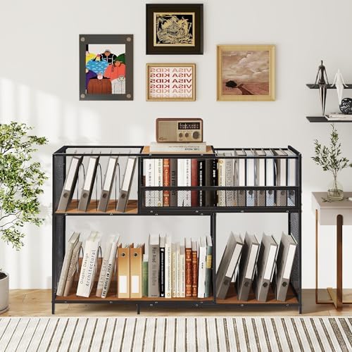 Large Record Player Stand with Vinyl Storage Cabinet