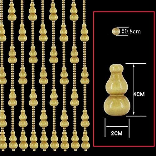 OKUOKA 31 Strands Wooden Beaded Curtain for Doorways