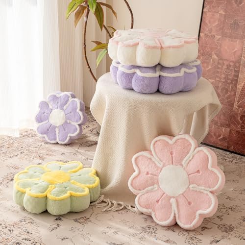 Flower Shaped Decorative Throw Pillow for Bed and Couch Pink 137 Inches