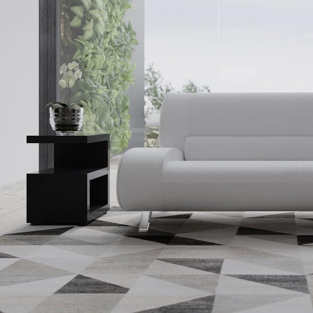 ZURI Furniture Jayden High Gloss Side Table Black