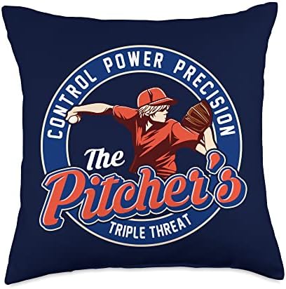 Pitchers Triple Threat Throw Pillow