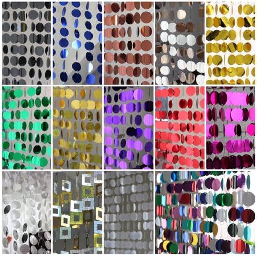 Queenbox 394in 5pcs Glitter Sequin Beaded Curtain