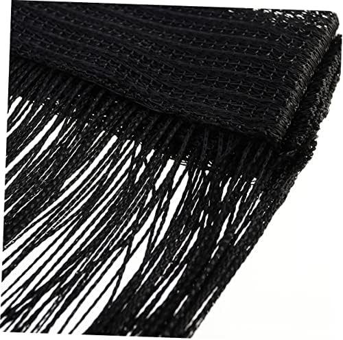 Rod Type Line Curtain Tassel Valance for Room Dividers Black String Curtain for Decor
