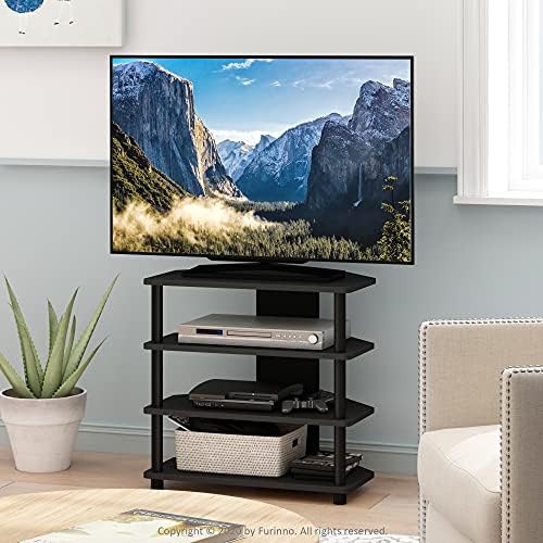 Furinno 4-Tier Petite Entertainment Center Blackwood