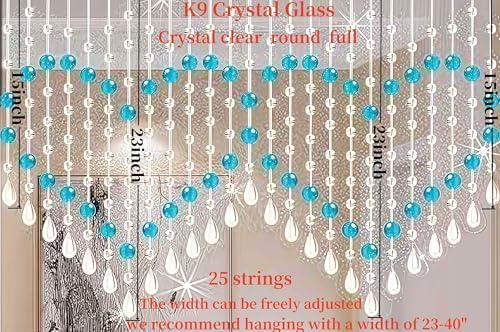 Hanging Crystal Glass Bead Curtain Purple 25 Strings