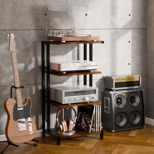 X-cosrack 4-Tier AV Media Stand Corner Shelf