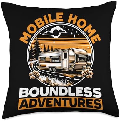 Mobile Home Throw Pillow for Motorhome and Trailer Parks