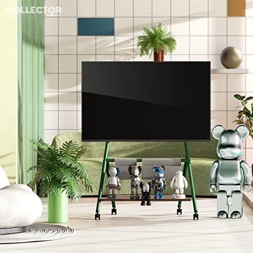 FITUEYES Corner TV Stand with 4 Silent Wheels