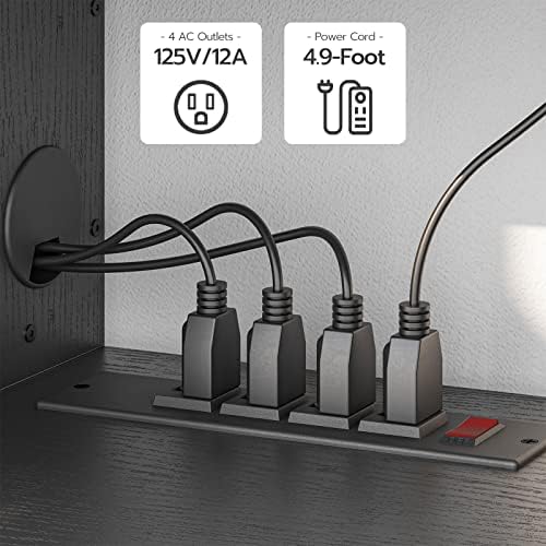 HOOBRO 55 Floating TV Stand with Power Outlets