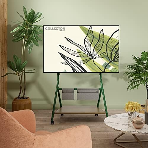 FITUEYES Corner TV Stand with 4 Silent Wheels