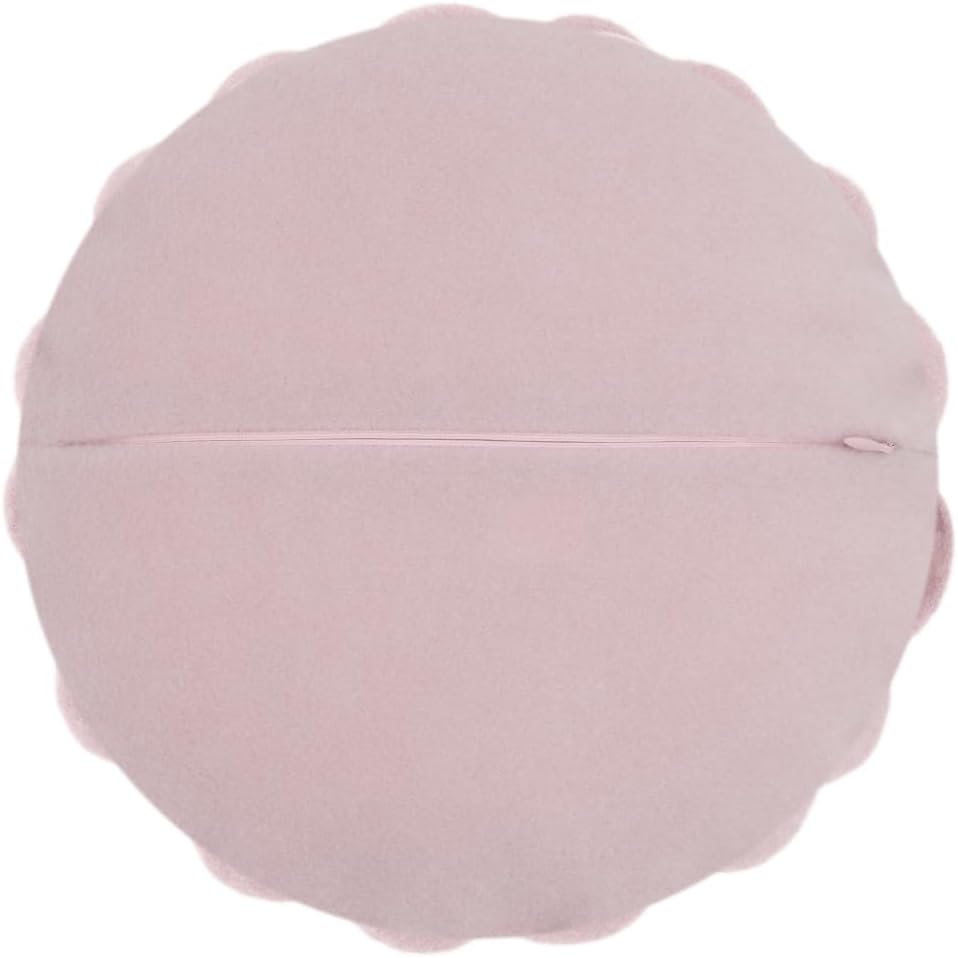 Handmade 3D Rose Throw Pillow 14 Inches Pink
