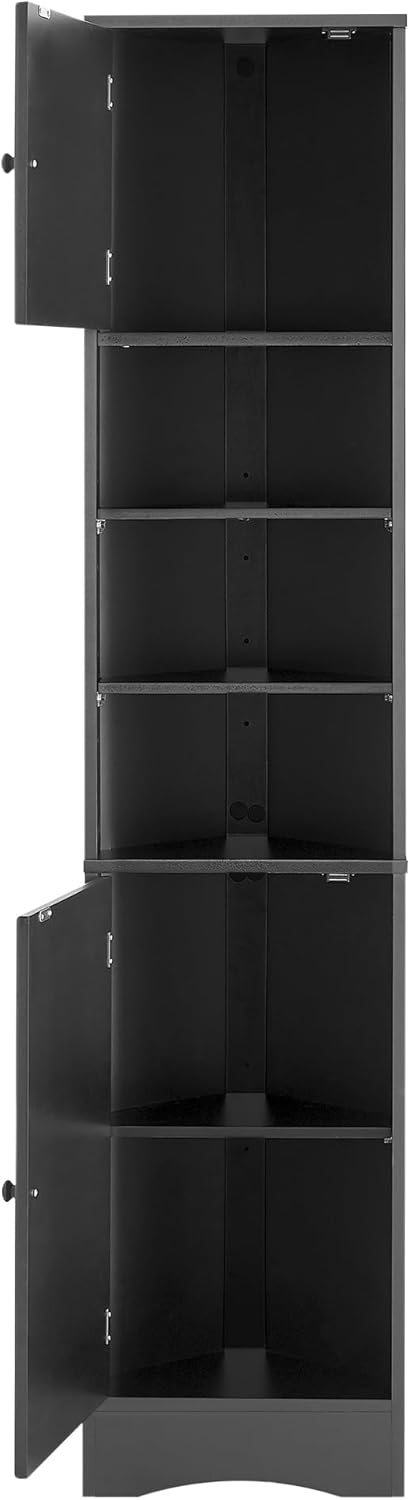 Tall Corner Storage Cabinet with 6 Adjustable Shelves