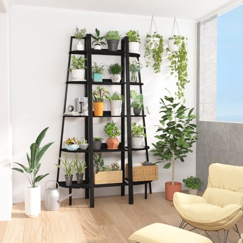 Yoobure 5 Tier Ladder Bookshelf Corner Shelf 1