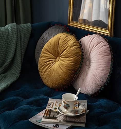 Ginger Round Throw Pillow for Living Room and Meditation Use