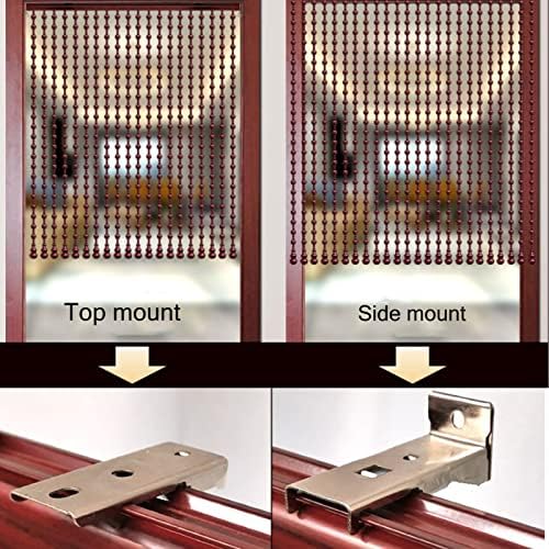 Natural Wood Beaded Curtains for Doorway and Room Divider