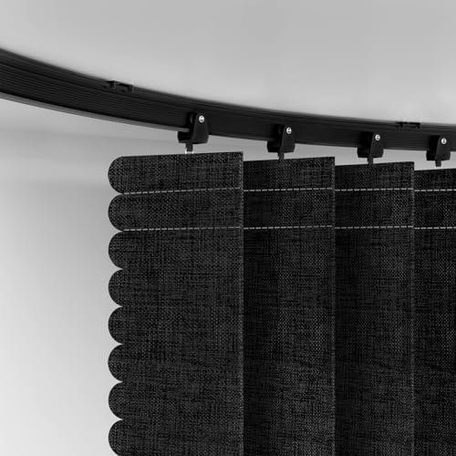 AJAZZ Blackout Accordion Room Divider Curtains