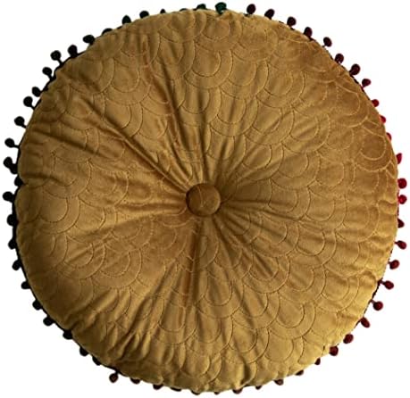 Ginger Round Throw Pillow for Living Room and Meditation Use