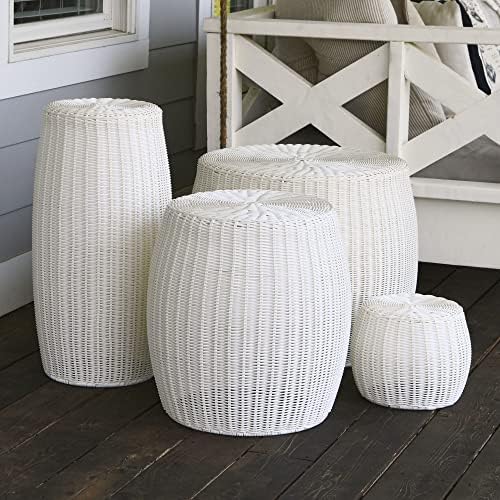 Household Essentials Tall Resin Pedestal White