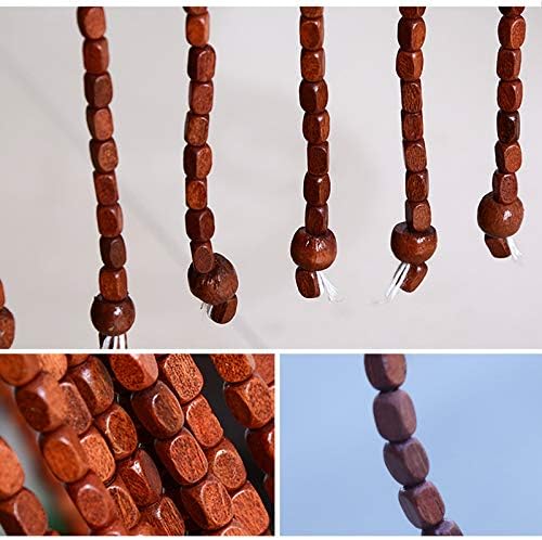 TFCFL Natural Wood Beaded Curtain Room Divider