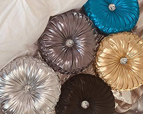DleDan Soft Shiny Silver Decorative Throw Pillow