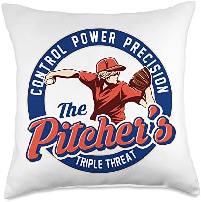 Pitchers Triple Threat Throw Pillow for Baseball Fans