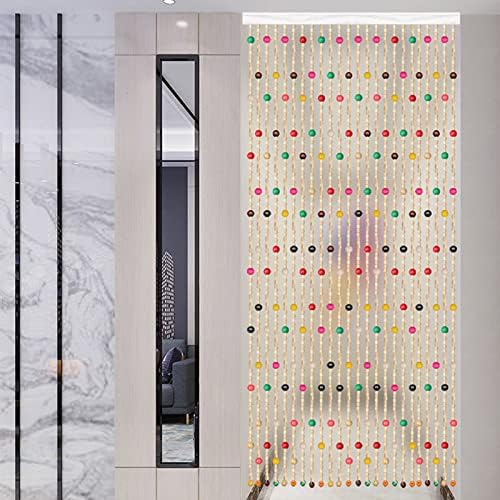 Wood Beaded Curtains for Doorway and Room Dividers