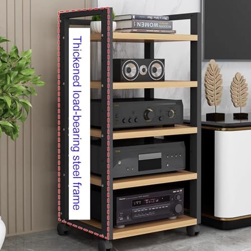 47 Inch 6 Tier Corner Shelf Adjustable Audio Visual Stand