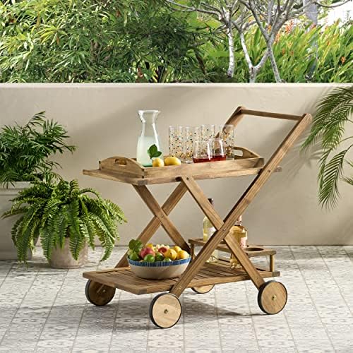 YLIEHS Versatile Mobile Bar Cart for Easy Entertaining