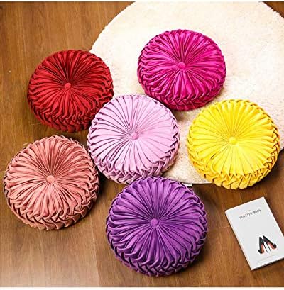 HLOVME 3D Pumpkin Throw Pillow 15X15 Yellow