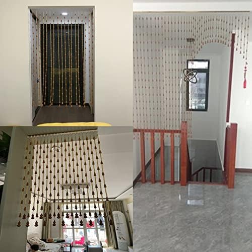 Retro Style Wood Beaded Curtain for Room Divider