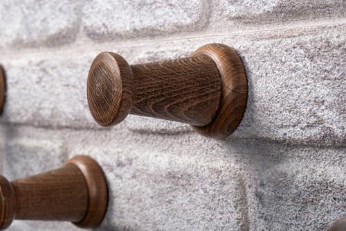 Rustic Wall Mounted Coat Rack with Shelf and 5 Hooks