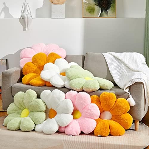 216In Pink Flower Shaped Throw Pillow Cute Decorative Cushion
