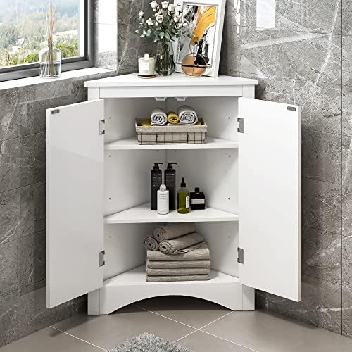 Gdfstudio 31 5 Inch H Triangle Corner Cabinet White