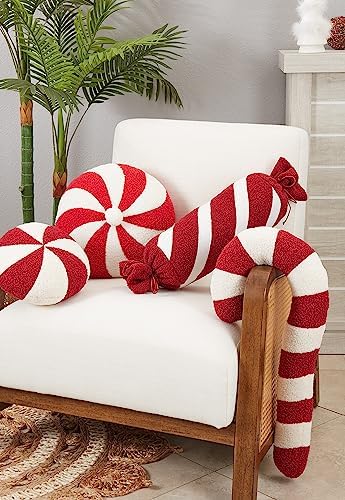 Minty Delight Peppermint Candy Throw Pillow