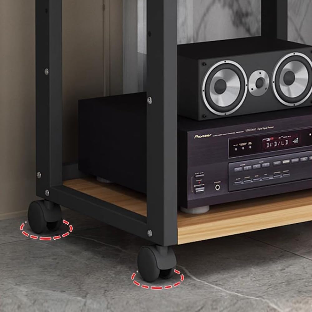47 Inch 6 Tier Corner Shelf Adjustable Audio Visual Stand