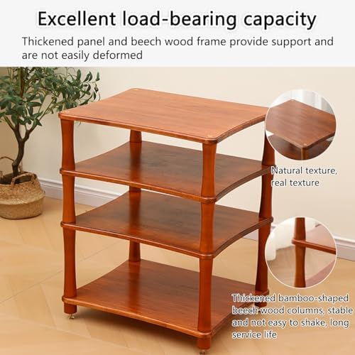 Kaverno 4 Tier Audio Visual Media Stand Corner Shelf