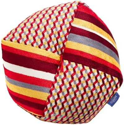 Takumi Royal Red Round Velvet Throw Pillow 16 Inches