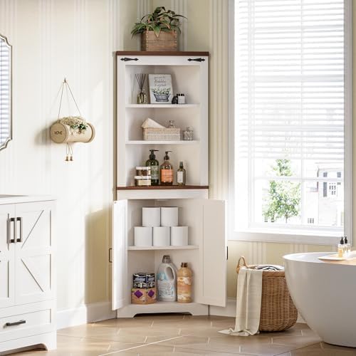 IRONCK Corner Cabinet 68 Tall White Storage