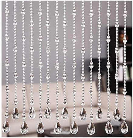 OKUOKA Bead Curtain Crystal Glass Gourd Pendant Hanging Strings for Doorway Room Divider Customizable