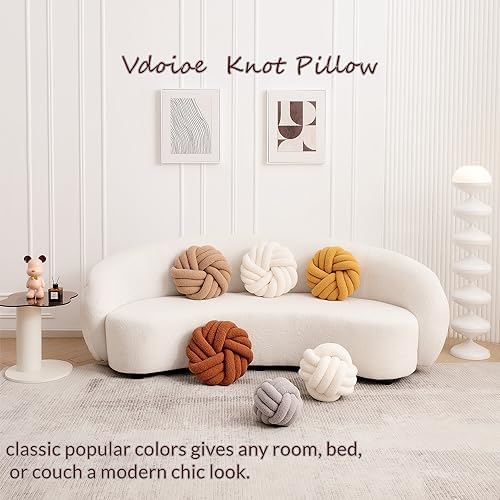 Yellow Knot Pillow 137 Inch Soft Plush Throw Decorative Cushion