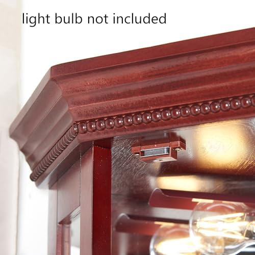 Lighted Corner Cabinet with Glass Doors and Adjustable Shelves