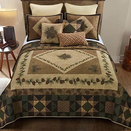 Donna Sharp Throw Pillow - Pine Cone Design 18x18 Square