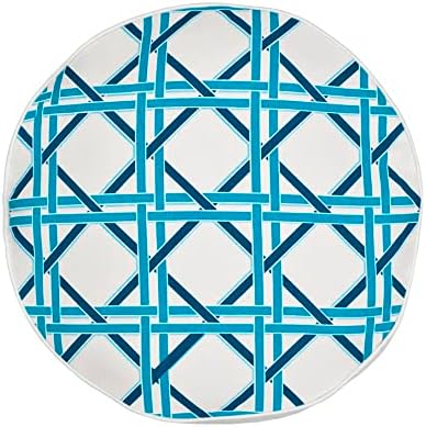 Greendale Home Fashions 15in Round Throw Pillow Turquoise Cane