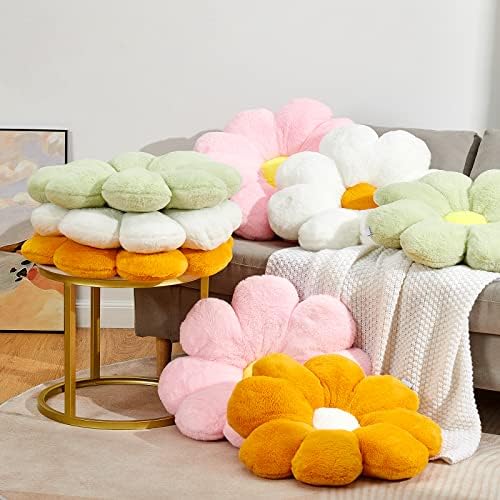216In Pink Flower Shaped Throw Pillow Cute Decorative Cushion